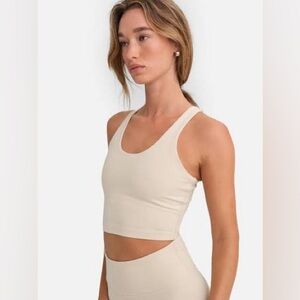 MATE THE LABEL ORGANIC STRETCH RACER TANK IN JET BLACK XS S M